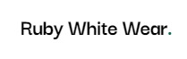 Ruby White Wear Logo 